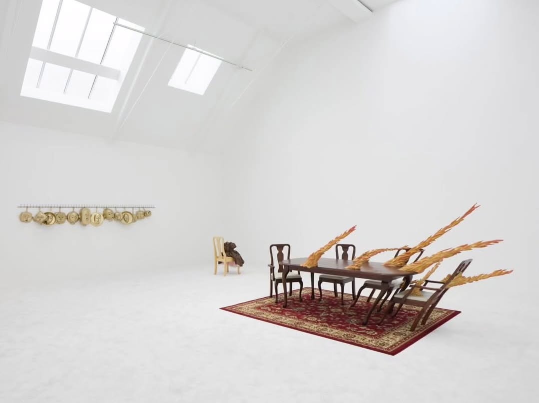 Now open in London, ‘Hughmanity’ marks Hugh Hayden’s (@huthhayden) first return to the city since his 2020 debut with… — image 5. Image: Installation view of ‘Hugh Hayden: Hughmanity’, 27 September – 1 November 2025, 27 Bell Street, London © Hugh Hayden, Courtesy Lisson Gallery, Photography by Ollie Hammick.