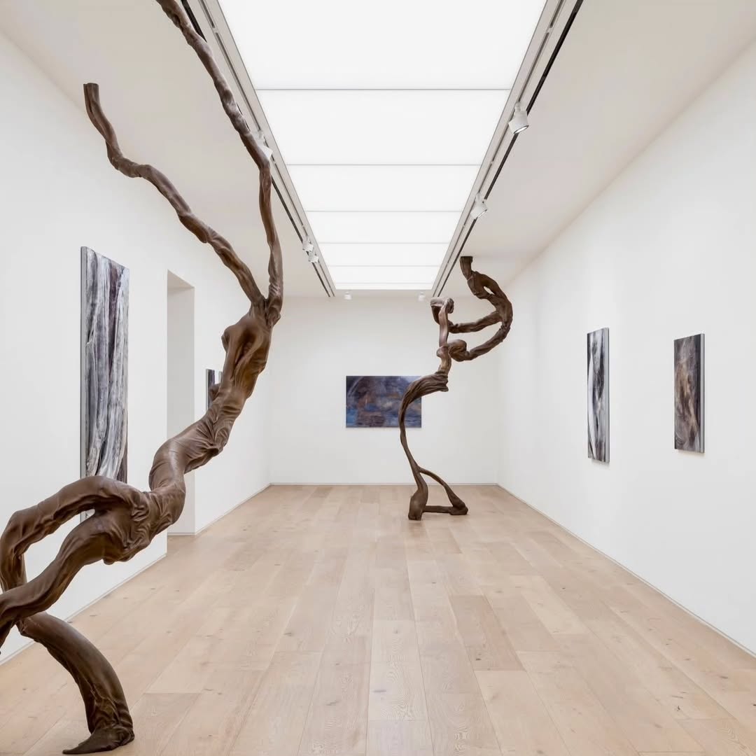 Now open at Thaddaeus Ropac Seoul Fort Hill: Heemin Chung, Garden of Turmoil — image 1. Images: 1, 3 & 5. Heemin Chung, Garden of Turmoil, installation views, Thaddaeus Ropac Seoul Fort Hill, 2025. Photos: Jeon Byung Cheol. 2. Being Saturated, 2025 (detail). Acrylic, gel medium and UV print on canvas. 65 x 45 cm (25.59 x 17.72 in). 4. Nocturnal Wings 1, 2025 (detail). Gel medium, resin, and UV print on canvas. 194 x 130 cm (76.38 x 51.18 in).