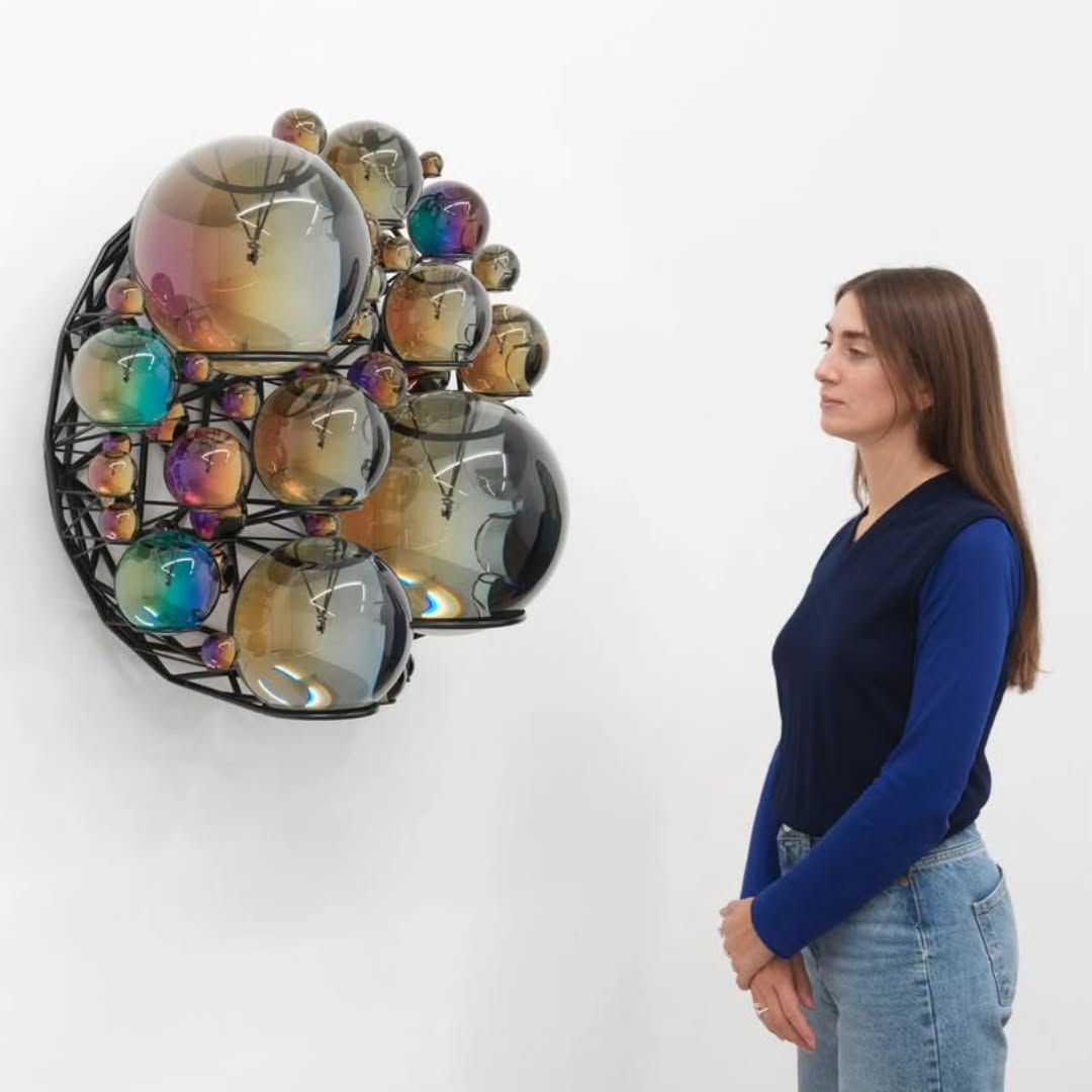 'Iridescent dewdrop', 2025, emerged from Olafur's ongoing exploration of optical devices, mirrors, and lenses. — image 2