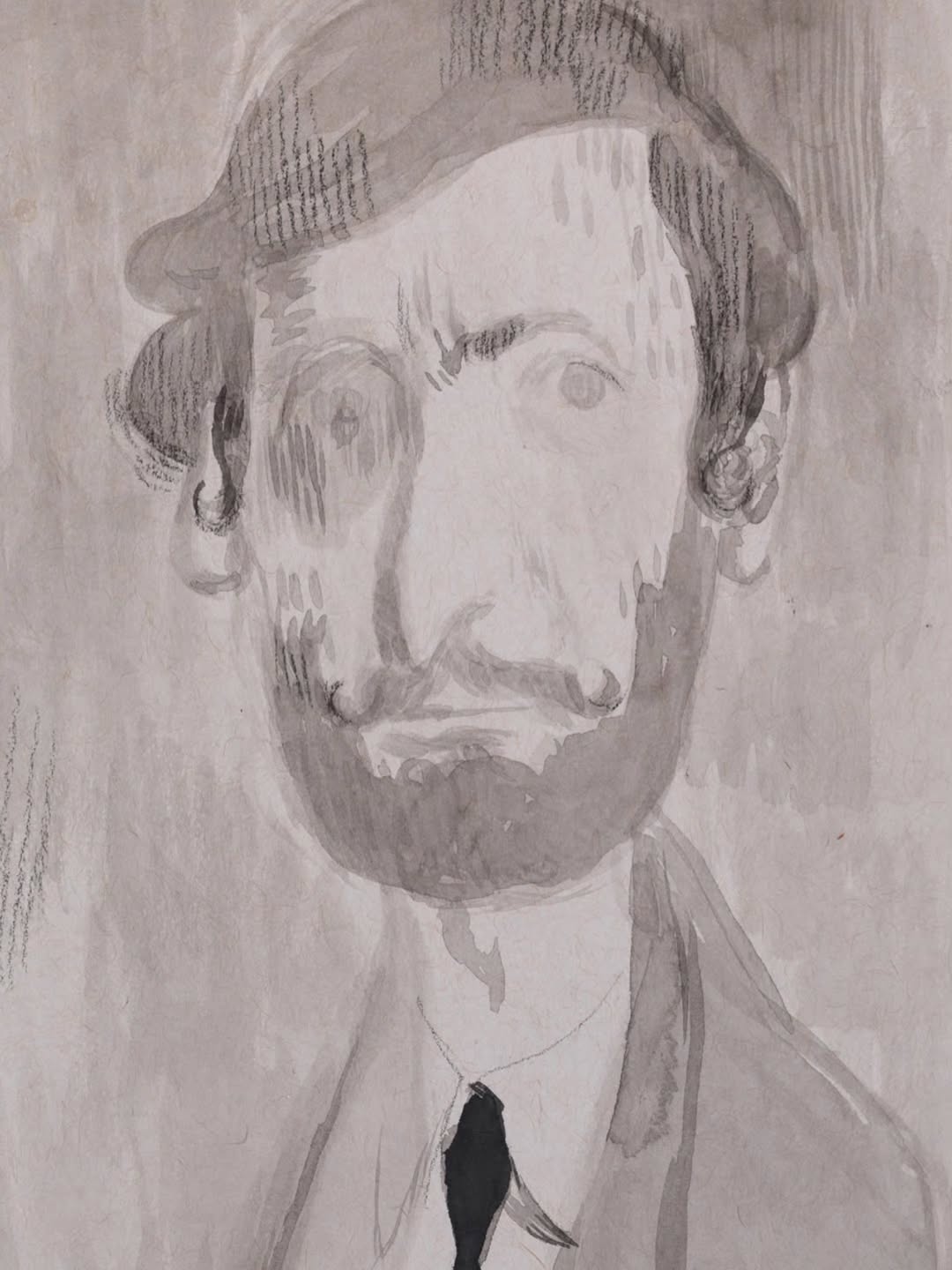 Two Uncles, 2024, charcoal and gouache on paper, 12 x 9 inches — image 3